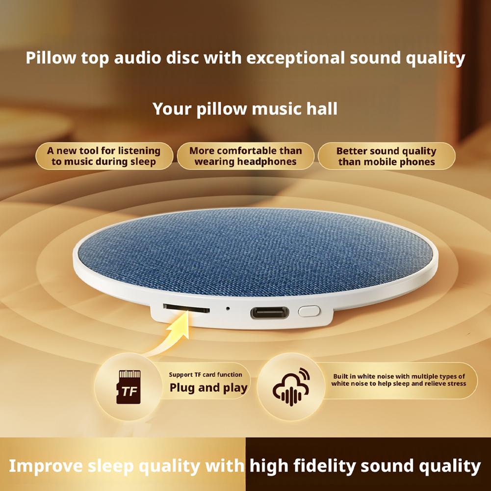Audio Music Enhancer - 睡眠用ホワイトノイズスピーカーピロー、家庭用小型Bluetoothスピーカー、音楽小説用内蔵オーディオ、睡眠改善デバイス