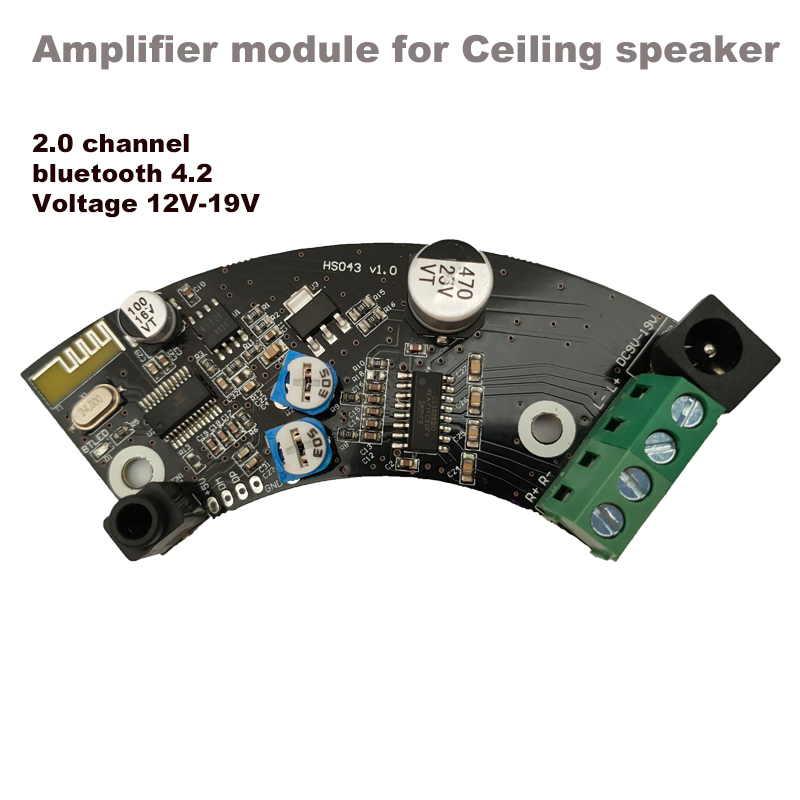 Audio Music In Background - Bluetooth アンプボード天井スピーカーオーディオ 2X40W 壁ステレオバックグラウンドミュージックアンプ DIY AUX
