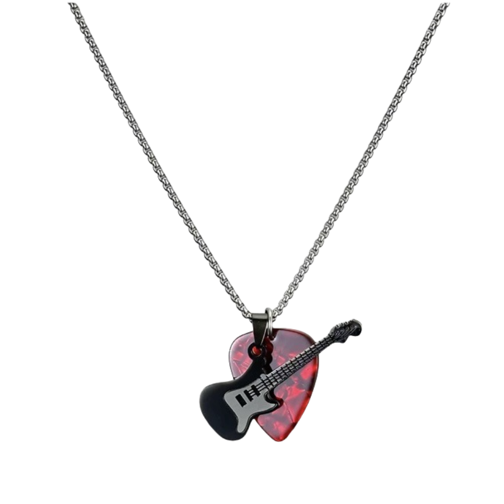 Electric Guitar Pick Pack - ヒップホップ ギターピック ペンダント ネックレス チタン鋼 パンク