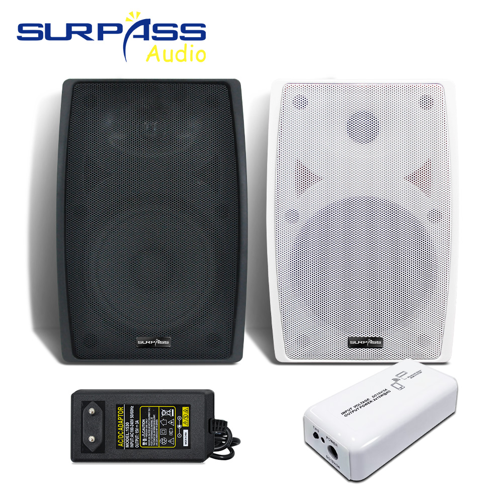 Audio Music Store - スマートホームオーディオミニBluetoothオーディオアンプ壁掛けスピーカーホームバックグラウンドミュージックシステムセット（屋内アパート店舗用）