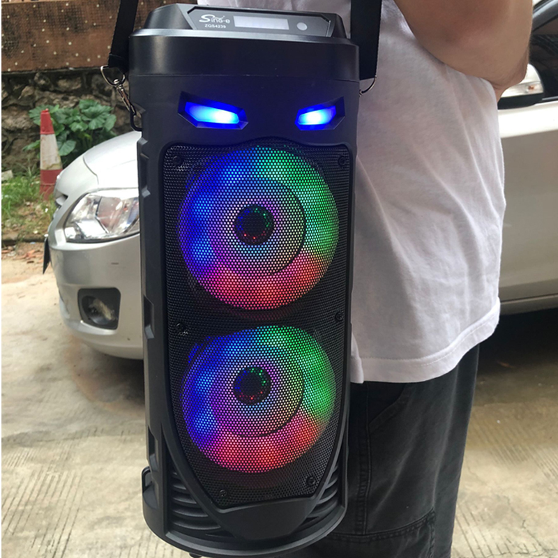 Audio Music Center - LEDライト付きの大型Bluetoothスピーカー,カラフルなサウンドバー,ワイヤレスサブウーファー,hifi,LED,スクエアダンス