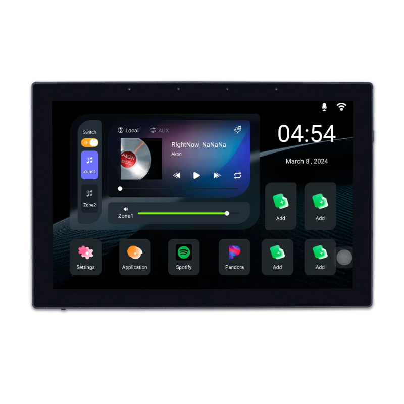 Audio Music In Background - Bluetooth Wifi ホームオーディオ バックグラウンドミュージックシステム 7インチ 6ゾーン