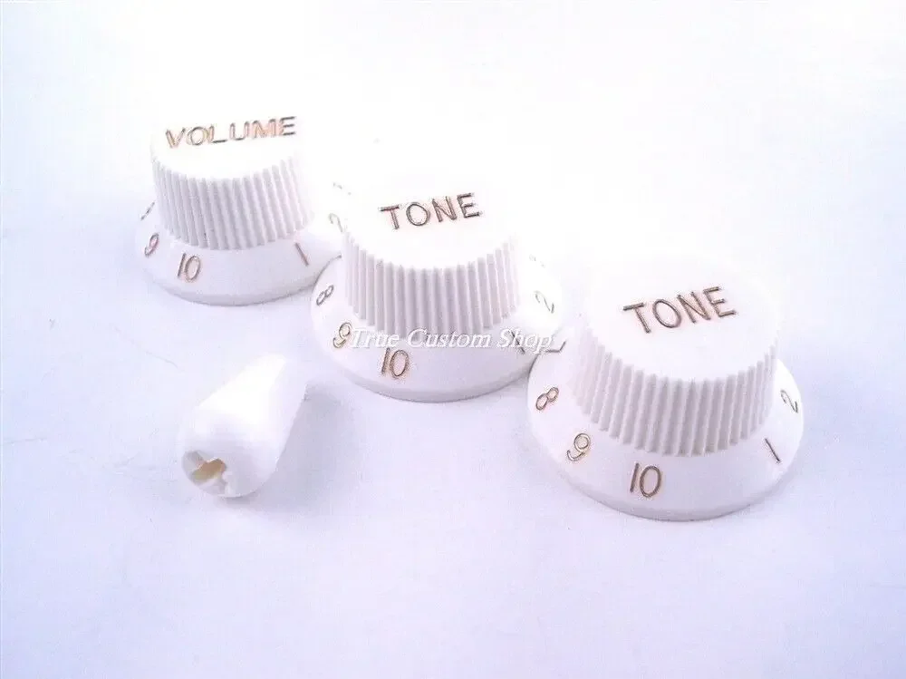 Audio Music Store - ユエユン音楽ストア--割引ホットセール--ホワイトノブスイッチチップセットボリューム1カラーパック2個 - オーディオコントロールノブとスイッチ