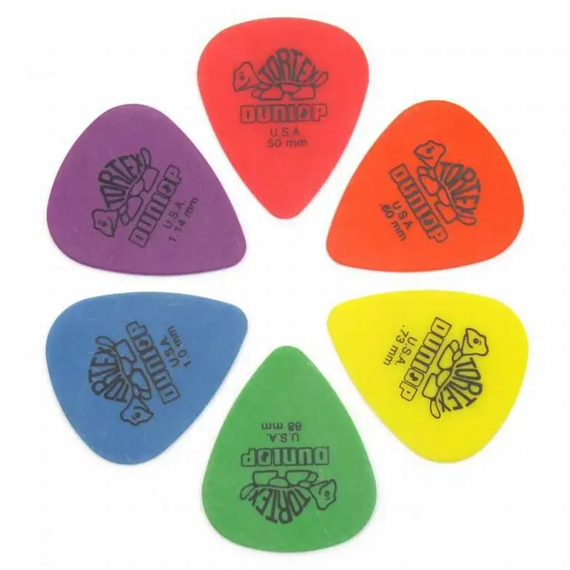 Electric Guitar Pick Pack - 10 個ダンロップギターピックエレキギターパーツピックアクセサリー 6 種類の厚さのピックアコースティックギター
