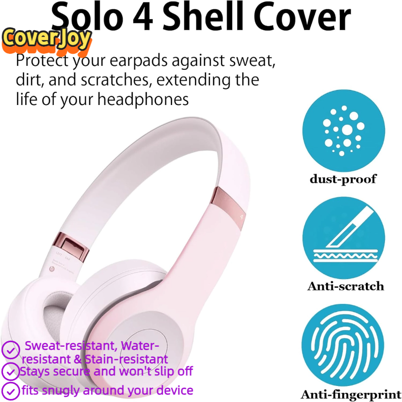 Beats Headphone Solo 4 - CoverJoy 新 Beats Solo 4 シリコンヘッドフォン保護ケースシェル耐衝撃カバースリーブアクセサリーヘッドセットプロテクター