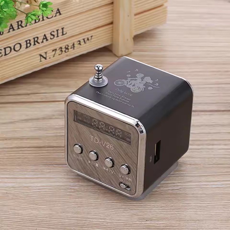 Audio Music Center - ワイヤレスラジオ FM Bluetooth スピーカー ポータブル ミニ