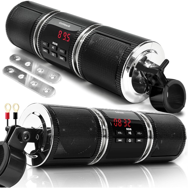 Audio Music Free Mp3 - Bluetooth オーディオオートバイステレオスピーカーオートバイインストール MP3 音楽プレーヤーアンプスクーター自転車 USB FMRadio