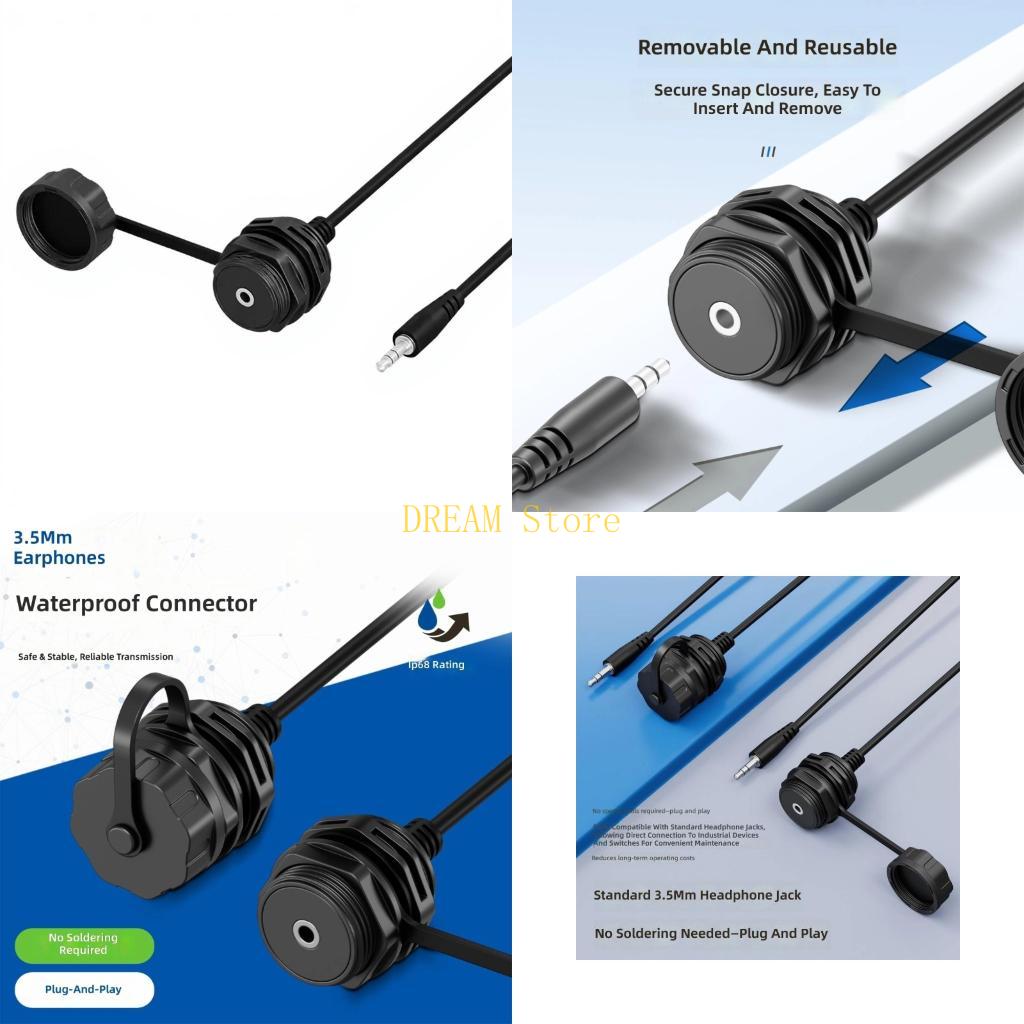 Audio Music Best - 3.5mm 1/8 TRS オス メス固定ヘッドセット アダプター、ネジ付きボディ付き、ダッシュボードおよびコントロール