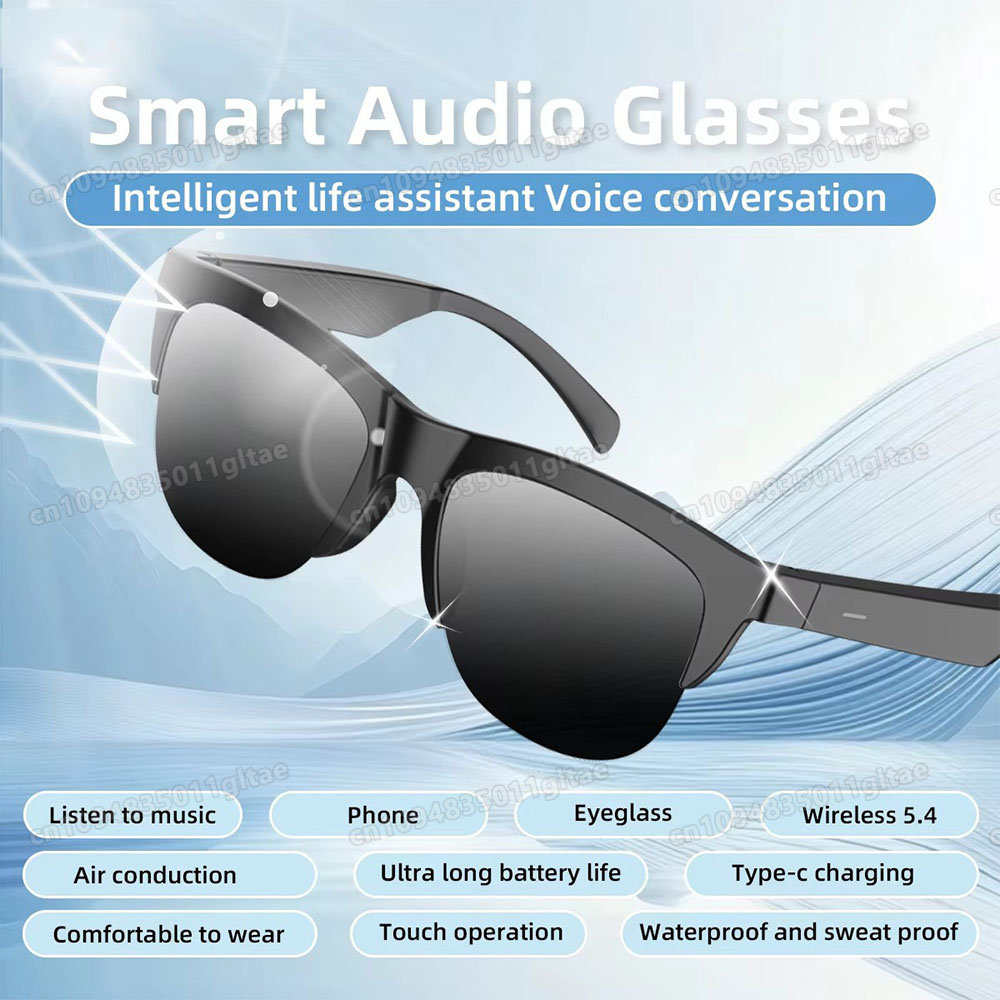 Audio Music Videos - 新型カメラ制御スマートグラス2026ミュージックサングラスヘッドホンワイヤレスBluetooth通話ヘッドセットHIFIオーディオグラスAndroid対応