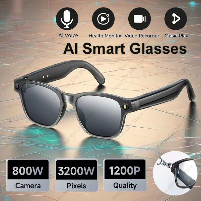 Audio Music Videos - AIスマートグラス 800万画素カメラ Bluetoothサングラス 録音 電話 ビデオ