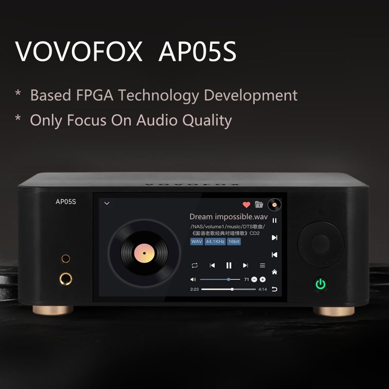 Audio Music Free Mp3 - VOVOFOX-HiFi AP05S ロスレス音楽プレーヤー、FPGAオーディオシステム搭載、HDD/NAS/Roon対応