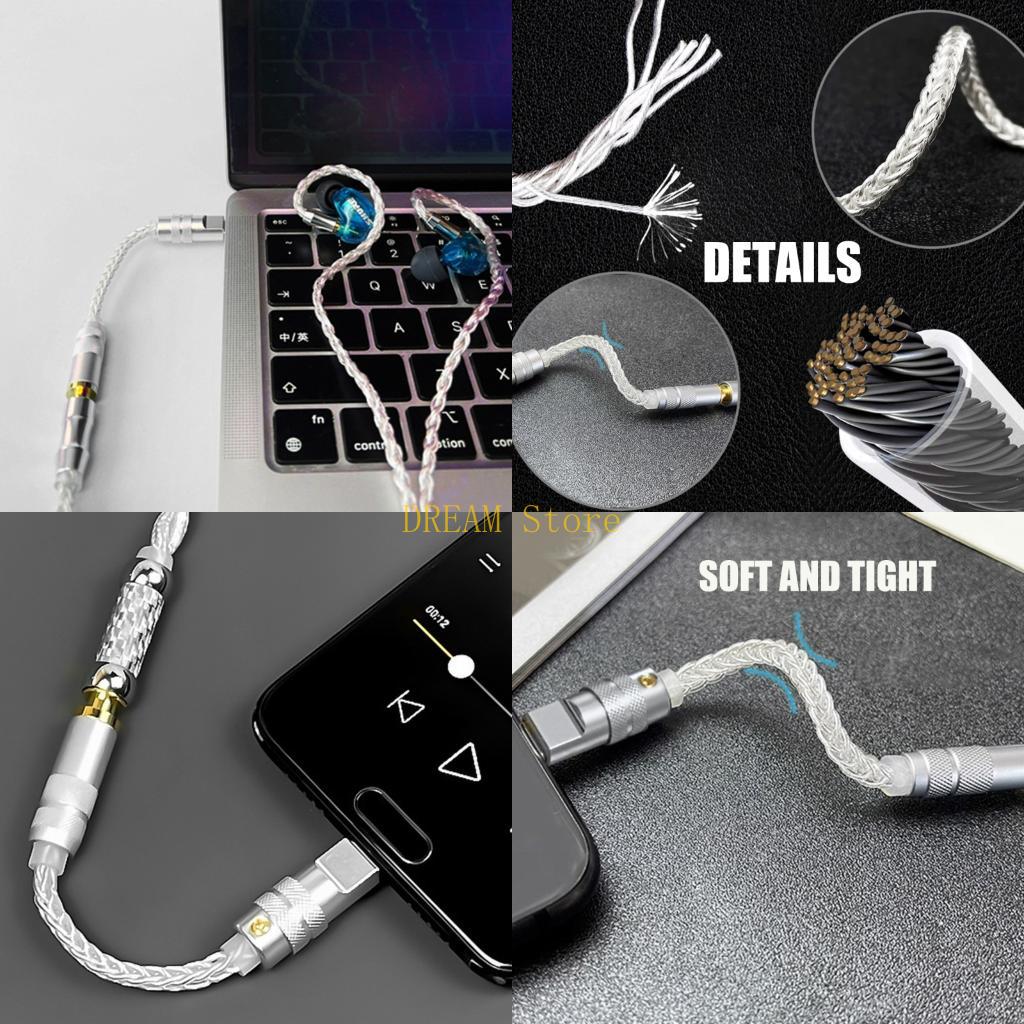 Audio Music Best - USB C サウンドケーブル、イヤホンおよび通話用 11cm ファブリックコード ベストセール