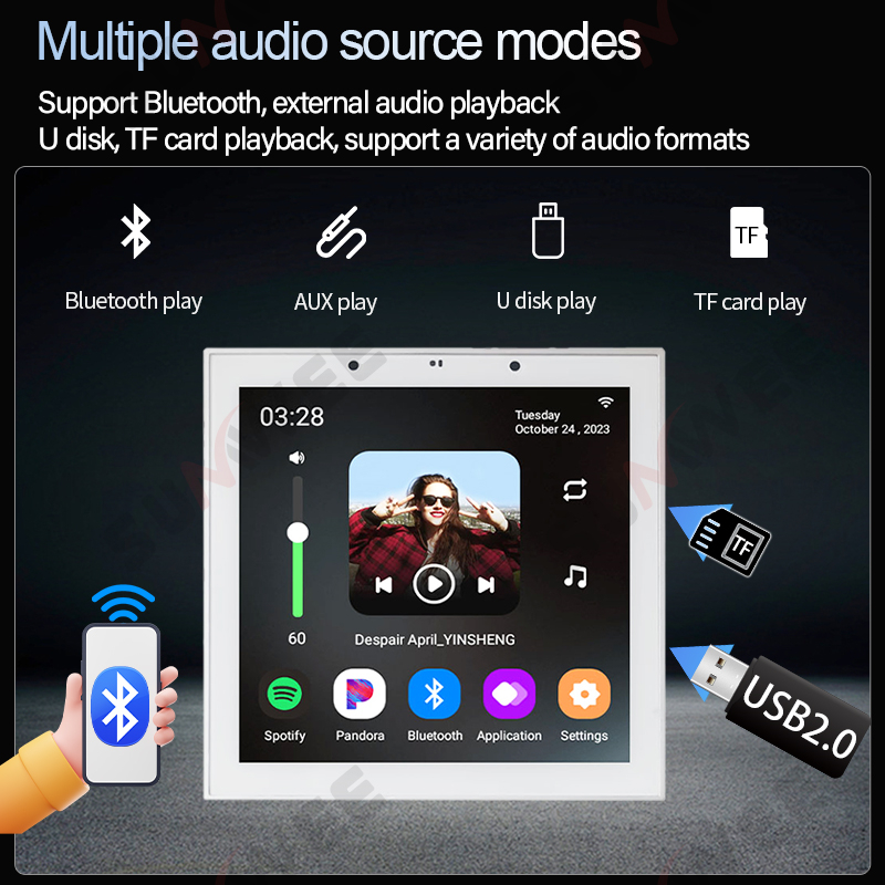 4インチAndroid 11搭載TuyaスマートホームBlu - Audio Music In Background のレビューと価格