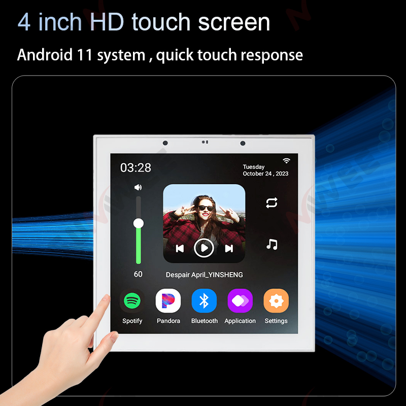 4インチAndroid 11搭載TuyaスマートホームBlu - Audio Music In Background のレビューと価格