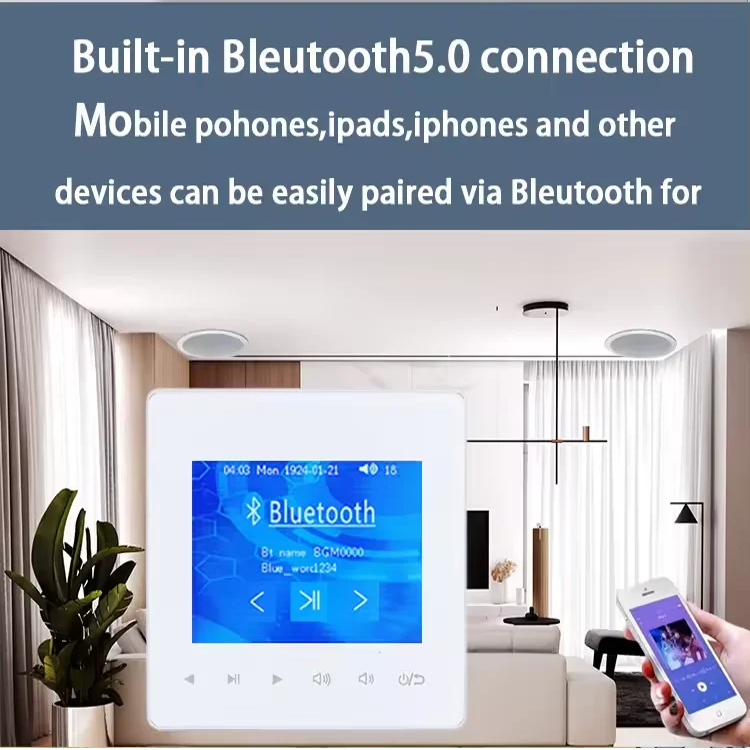 ホーム Bluetooth 壁アンプバックグラウンドミュージ - Audio Music In Background のレビューと価格