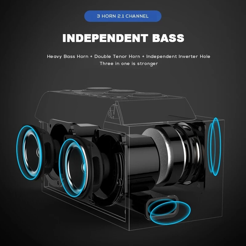 多機能ワイヤレスBluetoothスピーカー,ポータブルサブ - Audio Music Center のレビューと価格