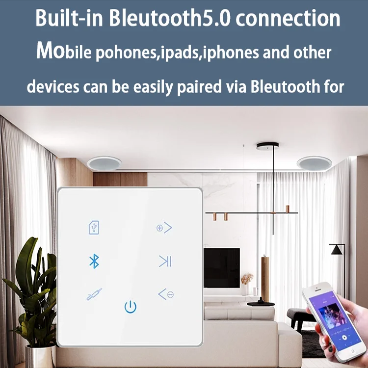 Bluetoothワイヤレスウォールアンプ,ホームシアター, - Audio Music In Background のレビューと価格