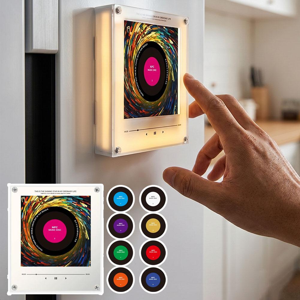 NFC誘導式音楽プレーヤー冷蔵庫マグネット 自動演奏アクリル - Audio Music Best のレビューと価格