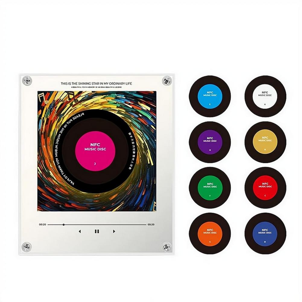 NFC誘導式音楽プレーヤー冷蔵庫マグネット 自動演奏アクリル - Audio Music Best のレビューと価格