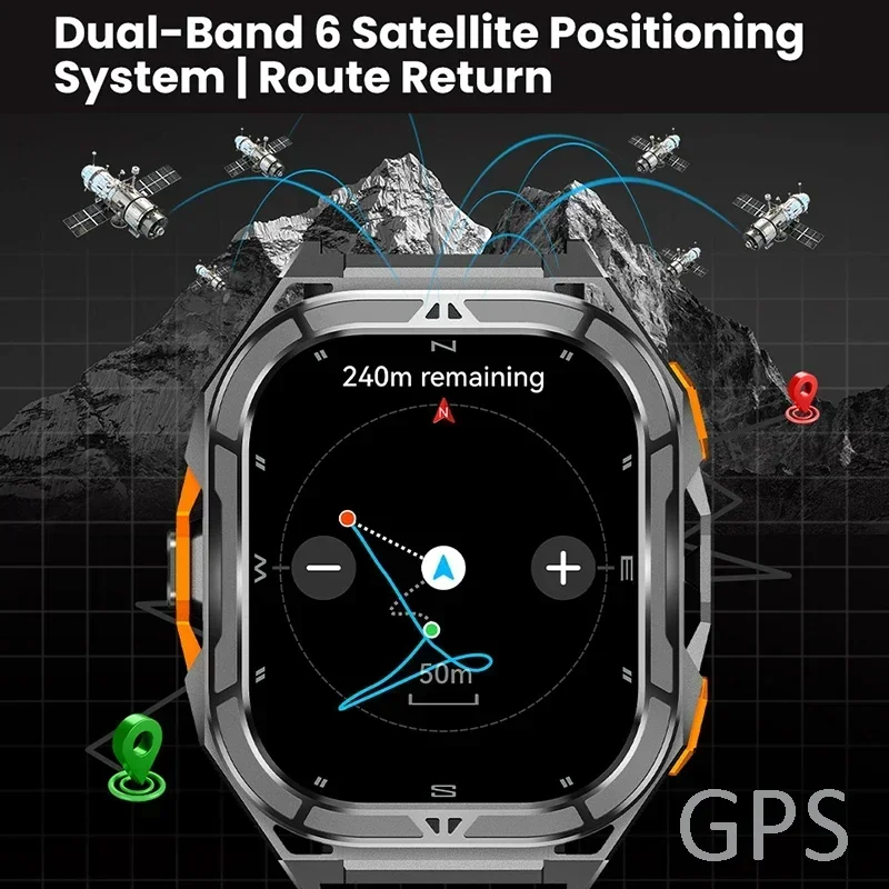 高級 AMOLED スマートウォッチ リアル GPS 5AT - Audio Music Light のレビューと価格