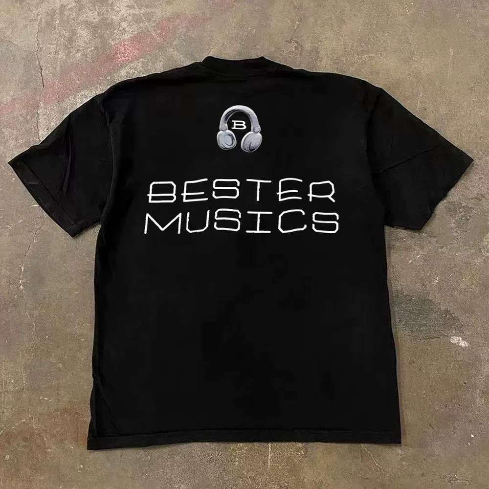 最高の音楽Tシャツ メンズ レディース ヘッドホン柄プリント - Audio Music Best のレビューと価格