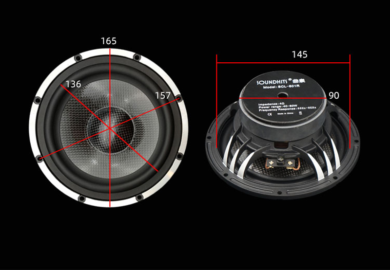 6.5インチカースピーカー,40〜60w,4オーム,カーボン - Amazon Music Audio Quality のレビューと価格
