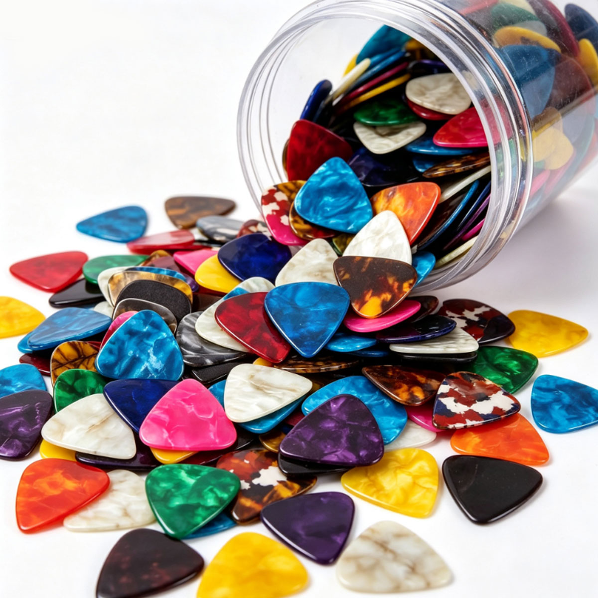 84 個 0.46 ミリメートル混合色セルロイドギターピック - Electric Guitar Pick Pack のレビューと価格