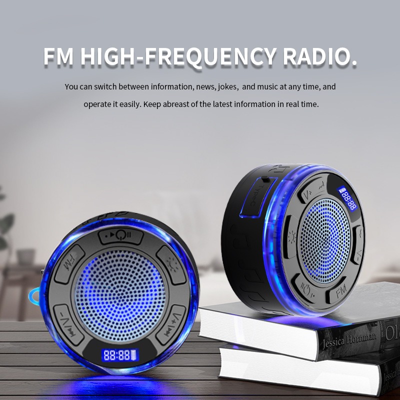 浴室防水ワイヤレス Bluetooth スピーカー FM ラ - Amazon Music Audio Quality のレビューと価格