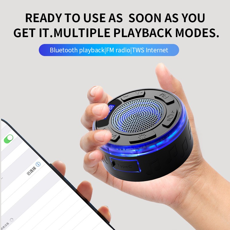 浴室防水ワイヤレス Bluetooth スピーカー FM ラ - Amazon Music Audio Quality のレビューと価格