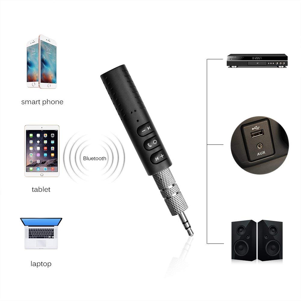 Bluetooth 5.0ワイヤレス受信機,ヘッドフォンアダ - Audio Music Free Mp3 のレビューと価格